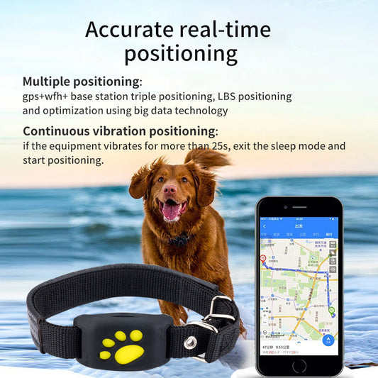 "Waterproof GPS Pet Tracker – Intelligent Real-Time Locator for Dogs & Cats"
